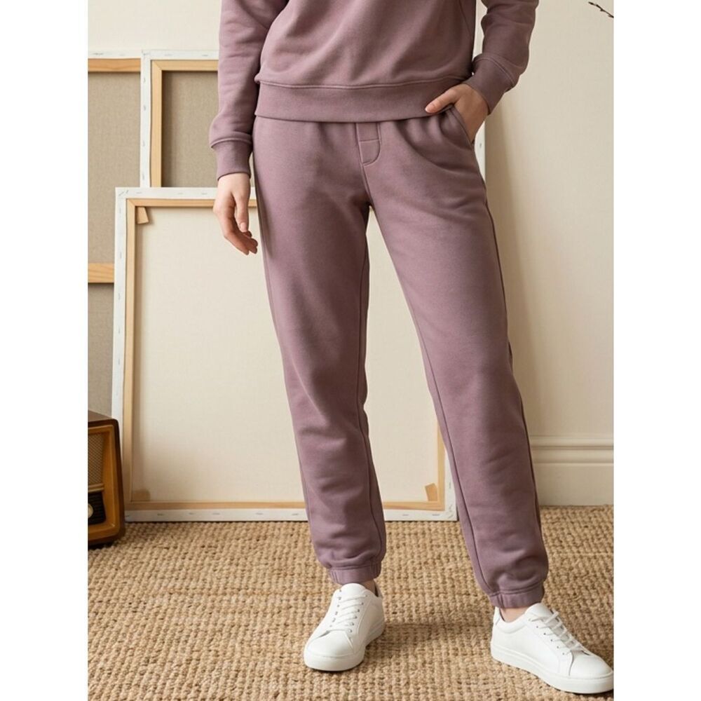 NWOT VRST Unisex Purple Fleece Joggers Sweatpants - Size Small